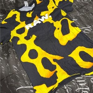 G-Star RAW Black and Yellow Graphic Short Sleeve Tee